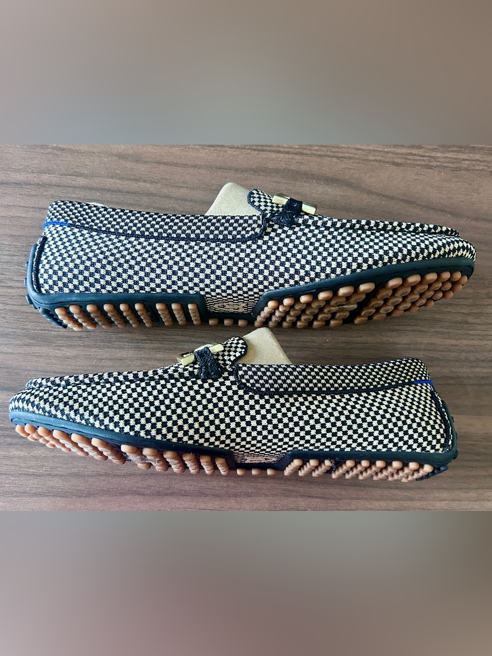 NWT Rothy's The Double Bit Driver Classic Micro Check Loafers Size 10 - Picture 6 of 8